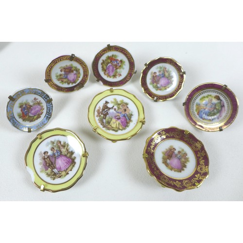 24 - A group of miniature ceramics, including many Limoges pieces. (1 box)