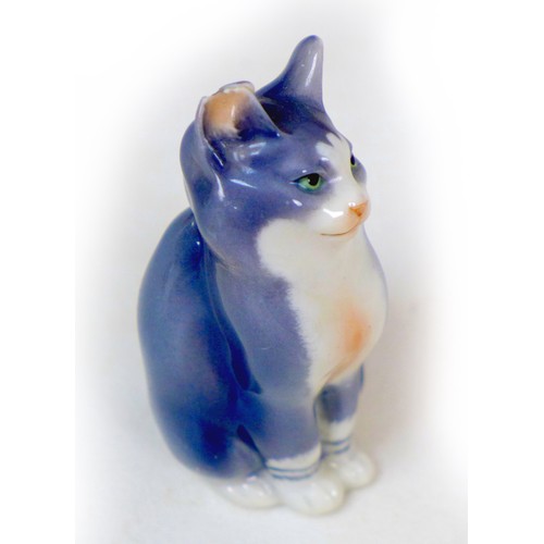 45 - Twelve Royal Copenhagen figurines from 'The Cat Collection', largest 'Pizzicato' 8cm high, one figur... 
