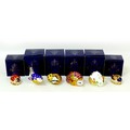 Six Royal Crown Derby paperweights, modelled as a Two Spot Ladybird, 3.5cm high, Blue Ladybird, 3.5c... 