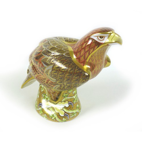 60 - A Royal Crown Derby Prestige paperweight, modelled as 'Golden Eagle', limited edition 250/300, from ... 
