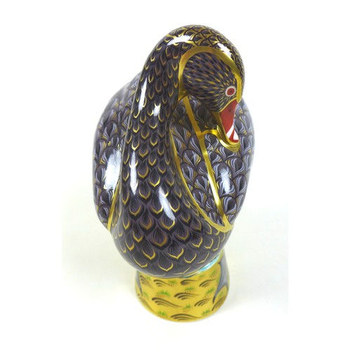 59 - A Royal Crown Derby Prestige paperweight, modelled as a Black Swan, limited edition 250/300, from th... 