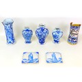 Seven 18th/19th century and later tin glazed and blue and white porcelain and stoneware, including a... 
