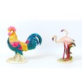 Two early to mid 20th century ceramic bird figurines, Comprising an Art Deco Keramos figural group o... 