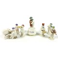 A group of Royal Doulton Snowman figurines, comprising 'Drummer Snowman', DS15, 14.5cm high, 'Violin... 