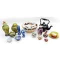 A collection of Oriental and European 20th century ceramics and collectables, including a small Japa... 