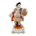 A large Derby porcelain figure, early 19th century, modelled as James Quinn in the role of Falstaff,... 