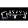 Four Jasper Conran Stuart crystal glass wine goblets, each  25cm high, together with other glass war... 