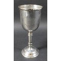 A George VI 1936 'Clarke Cup' silver golf trophy, rubbed hallmarks, London, 5.6toz, 8.5 by 19cm high... 