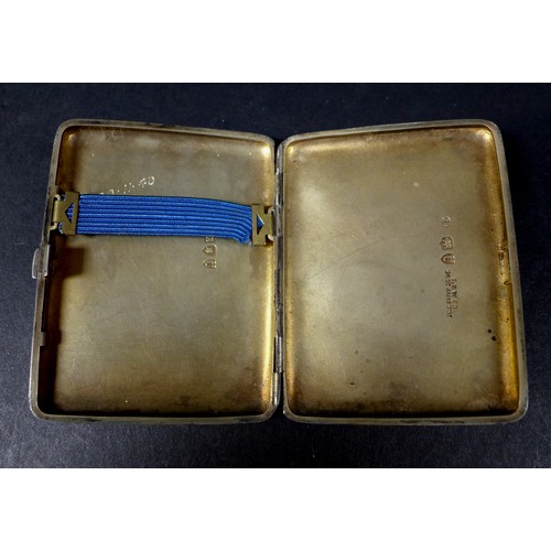 26 - Four Victorian and later silver cigarette and other cases, comprising a Victorian cigarette case, Jo... 