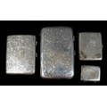 Four Victorian and later silver cigarette and other cases, comprising a Victorian cigarette case, Jo... 
