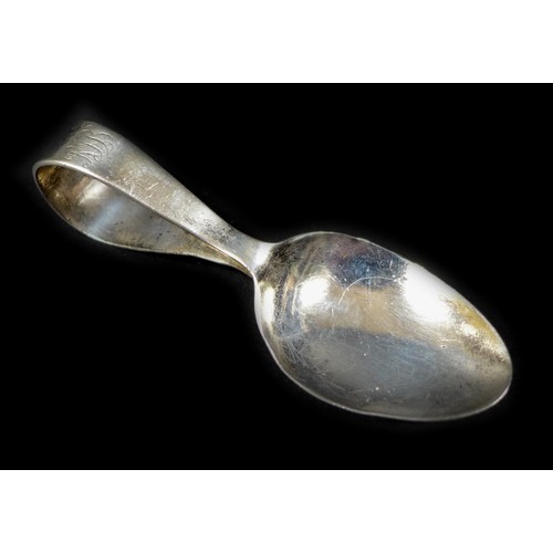 14 - A collection of Victorian and later silver, comprising a Victorian rat tail pattern serving spoon, w... 