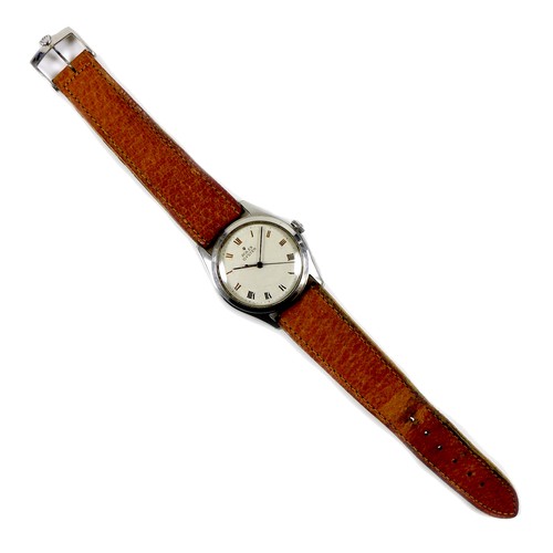 81 - A vintage Rolex Oyster stainless steel cased gentleman's wristwatch, circa 1945, ref. 4377, circular... 