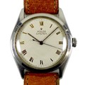A vintage Rolex Oyster stainless steel cased gentleman's wristwatch, circa 1945, ref. 4377, circular... 