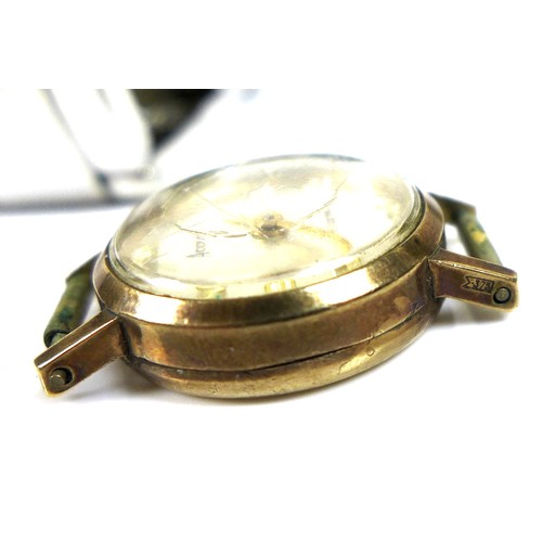 63 - A group of modern and vintage watches, comprising a 9ct gold cased lady's Accurist watch head, lacki... 