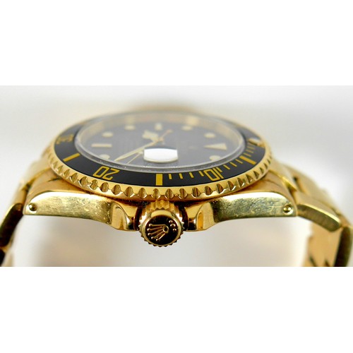 84 - A vintage 18ct gold Rolex Submariner-Date Oyster Perpetual gentleman's wristwatch, circa 1986, refer... 