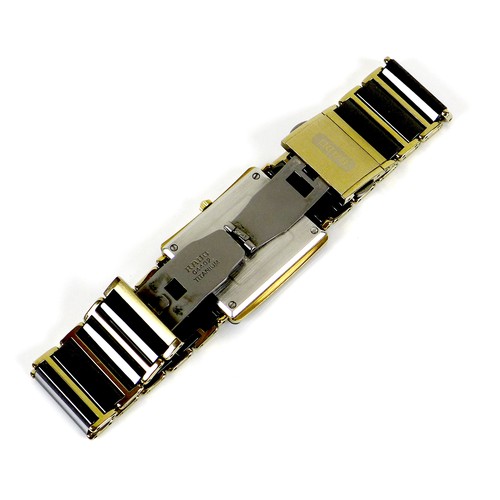 74 - A Rado Diastar black ceramic and gold plated wristwatch, model 160.0282.3, serial 04989856, case 27 ... 