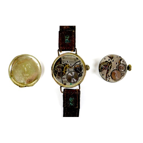 76 - Two Edwardian 9ct gold cased lady's wristwatches, comprising an Art Deco wristwatch with circular si... 