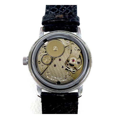 70 - A vintage Delvina Geneve stainless steel gentleman's wristwatch, circa 1960, Antimagnetic model 3177... 