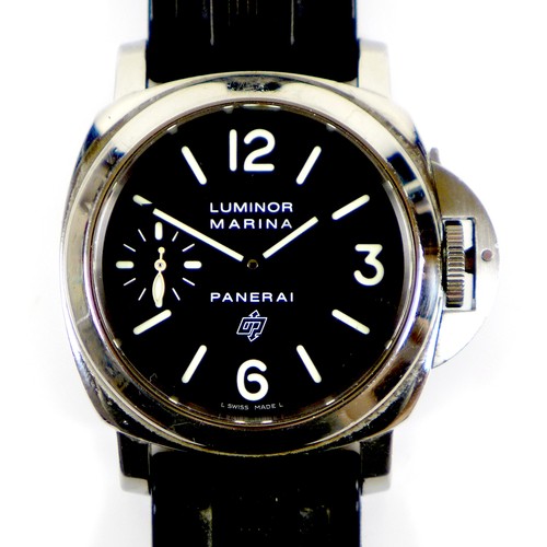 83 - An Officine Panerai Luminor Marina Logo stainless steel cased gentleman's wristwatch, model PAM00005... 