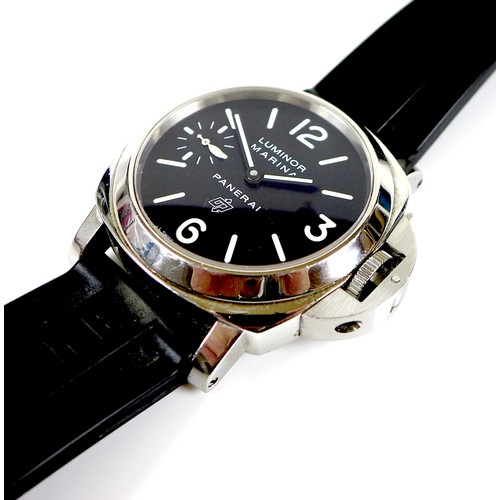 83 - An Officine Panerai Luminor Marina Logo stainless steel cased gentleman's wristwatch, model PAM00005... 