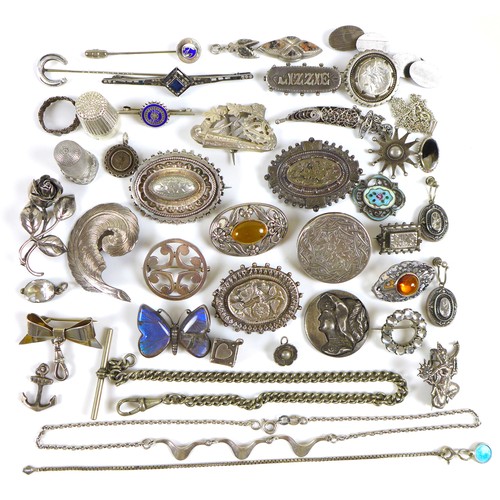 108 - A collection of silver jewellery. (1 bag)