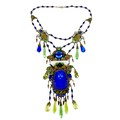 A vintage Czechoslovakian necklace, in the style of Neiger Brothers, in Egyptian revival taste, set ... 