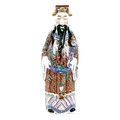 A Chinese porcelain figure, early 20th century, modelled as a man standing holding a ruyi sceptre, i... 