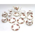 A Royal Albert part dinner service, decorated in the 'Old Country Roses' pattern, comprising teapot,... 
