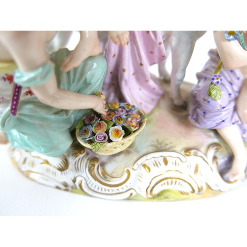 64 - A Meissen porcelain figural group, modelled as 'Abduction of Europa', late 19th century, model numbe... 