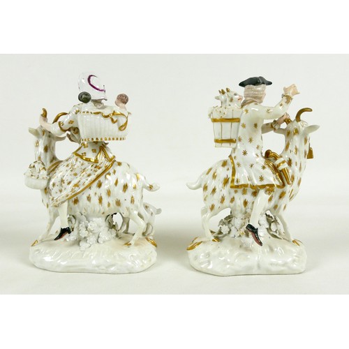 65 - A pair of Bloor Derby porcelain figure groups, modelled as 'The Welch Tailor & his Wife', circa 1830... 