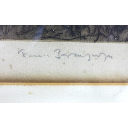 33 - Sir Frank Brangwyn (British, 1867-1956): 'The Rialto', etching of a Venetian scene, 1906, signed low... 