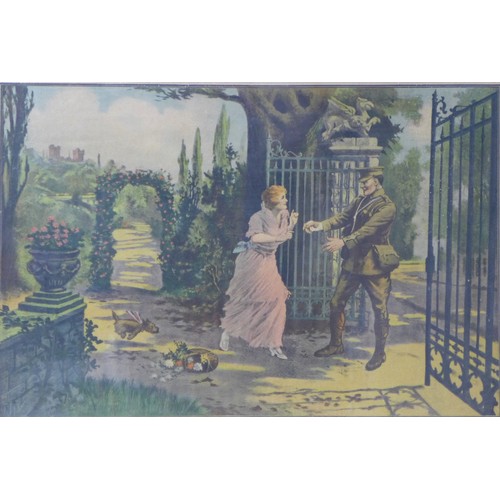 3 - Two WWI prints, comprising 'The Warriors Return' and 'for Britain Home and Beauty', 39 by 58cm, glaz... 