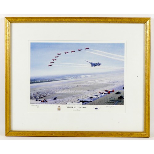 5 - After David Laurence (British, 20th century): 'Salute to Concorde', limited edition print, 182/850, ... 