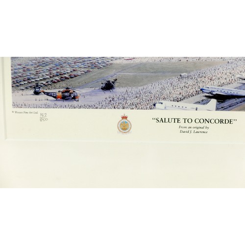 5 - After David Laurence (British, 20th century): 'Salute to Concorde', limited edition print, 182/850, ... 