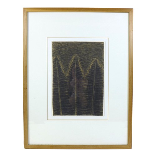21 - A. Kovalova: Four charcoal sketches, comprising a drawing of three tall trees, 1986, signed to lower... 