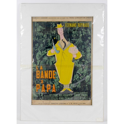 20 - A vintage French film poster, 'La Bande a Papa', 1956, Affiches Gaillard, Paris, 57 by 39cm, mounted... 