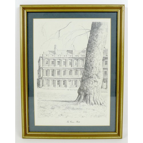 10 - A group of five prints of different places of interest in Bath, largest 35 by 25cm, framed and glaze... 