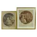 Two 18th century copper plate engravings, one inscribed 'Dediee a Madame la Comtse Amelie de Boufler... 