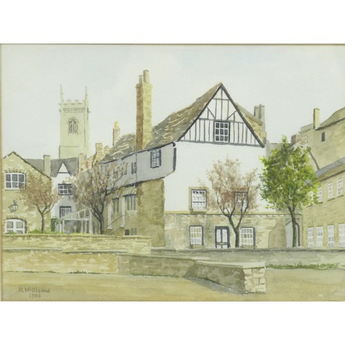 46 - Richard Williams (British, 20th century): Four landscape watercolours of Stamford and the surroundin... 
