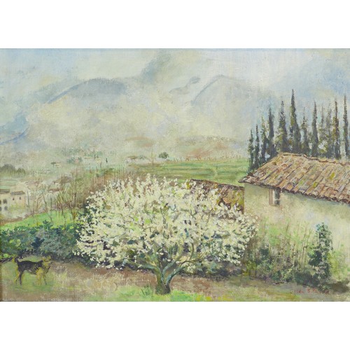 91 - G. B. Favilla (Italian school, 20th Century): a group of oil paintings of the Italian countryside, c... 