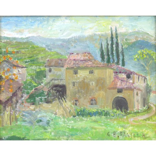 91 - G. B. Favilla (Italian school, 20th Century): a group of oil paintings of the Italian countryside, c... 