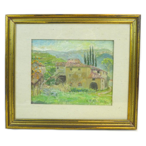 91 - G. B. Favilla (Italian school, 20th Century): a group of oil paintings of the Italian countryside, c... 