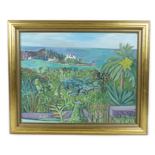 94 - Blach (late 20th century): a Caribbean view, oil on canvas, signed to lower left corner, dated '97, ... 