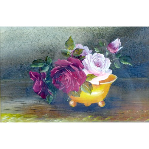 101 - Two 20th century still life paintings, depicting floral displays, unsigned, in gilt frames, 19 by 29... 