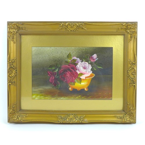 101 - Two 20th century still life paintings, depicting floral displays, unsigned, in gilt frames, 19 by 29... 