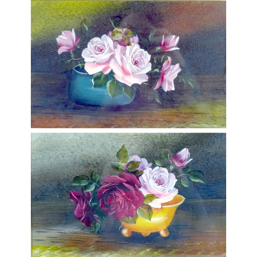 101 - Two 20th century still life paintings, depicting floral displays, unsigned, in gilt frames, 19 by 29... 