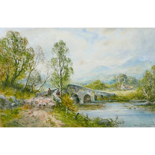 68 - Henry J. Kinnaird (British, 1880-1920): 'On the Ochy near Dalmally Argyll', a Scottish landscape vie... 