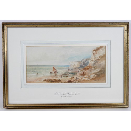 71 - Leopold Rivers (British, 1852-1895): 'The South-east coast near Deal' and 'Bexhill from Pevensey Bay... 