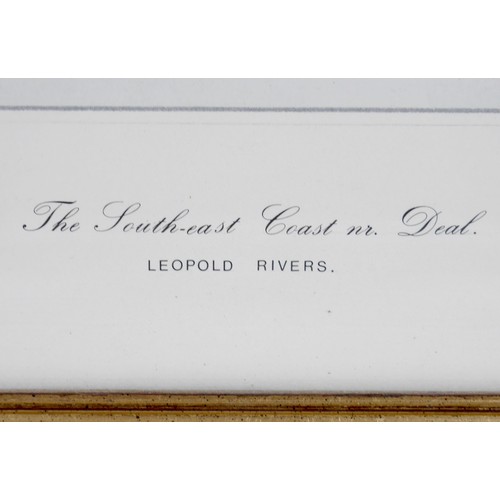 71 - Leopold Rivers (British, 1852-1895): 'The South-east coast near Deal' and 'Bexhill from Pevensey Bay... 