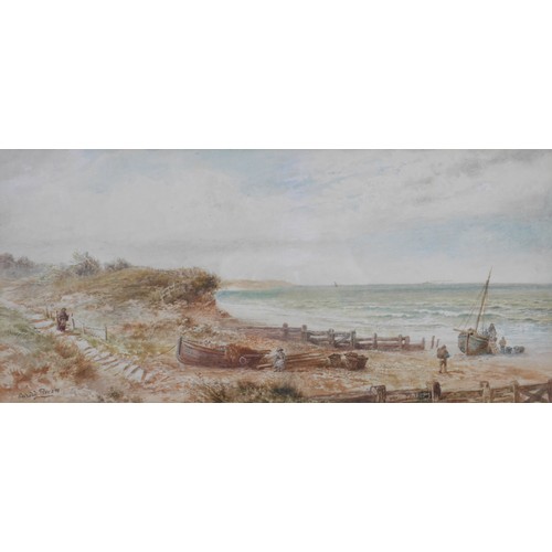 71 - Leopold Rivers (British, 1852-1895): 'The South-east coast near Deal' and 'Bexhill from Pevensey Bay... 